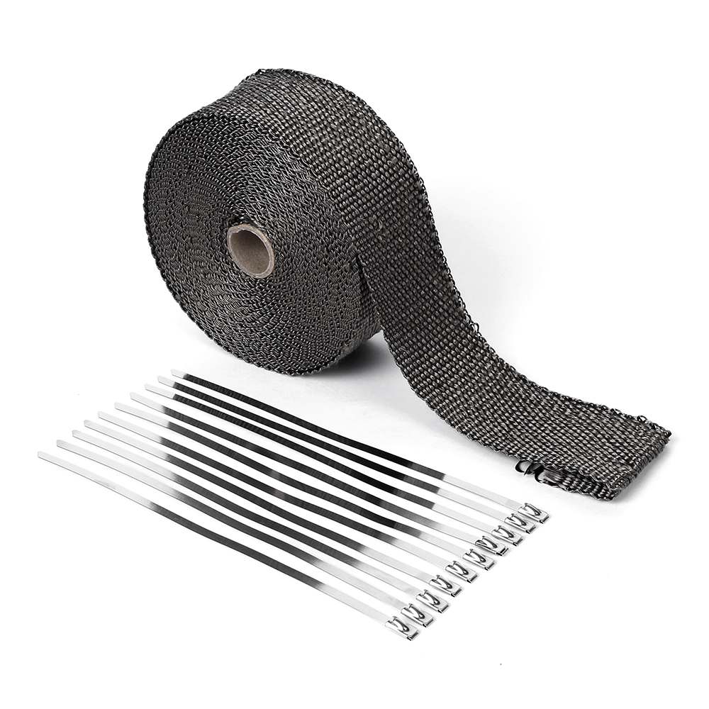 Exhaust Insulating Heat Wrap Kit Titanium Twill La